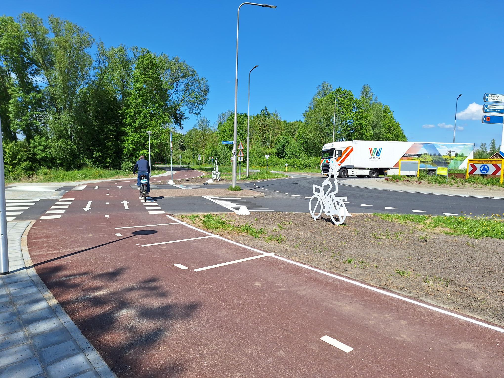 Foto van de nieuwe situatie op het Hooglandplein